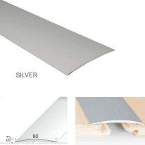 80mm Wide Anodised Aluminium Self Adhesive Door Threshold Floor Trim