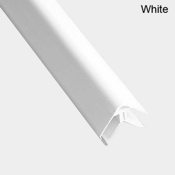 Durable White PVC Corner Connector for 7.5 to 8mm Panels