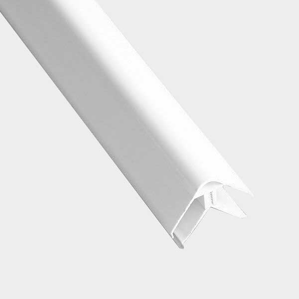 Durable White PVC Corner Connector for 7.5 to 8mm Panels