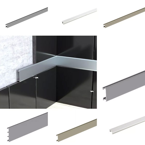 Decorative 2.5m Aluminium Anodized Border Tile Trim