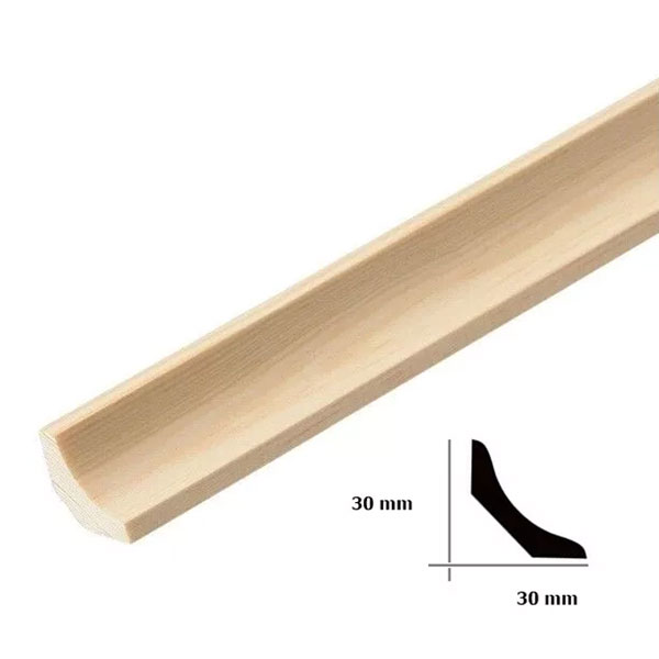 Decorative Pine Scotia Moulding Beading 1m Long Trim Wooden Timber Edging