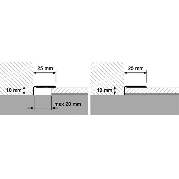 Laminate Floor Edge Profile Trims Door Threshold 2m Long