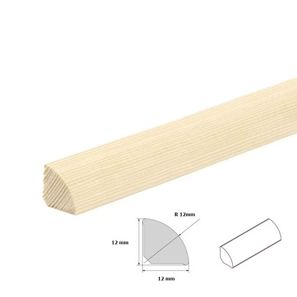 Pine Quadrant Decorative Trim Beading Wood Moulding Flooring Edging 