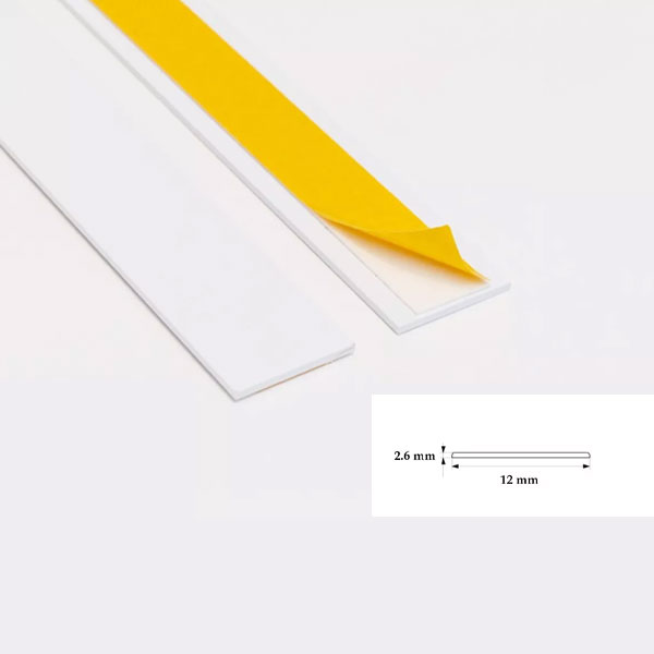 Self Adhesive 1m Durable PVC Architrave Flat Trim