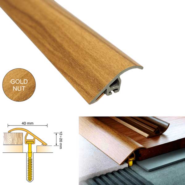 UPVC 40mm Wood Effect Door Threshold