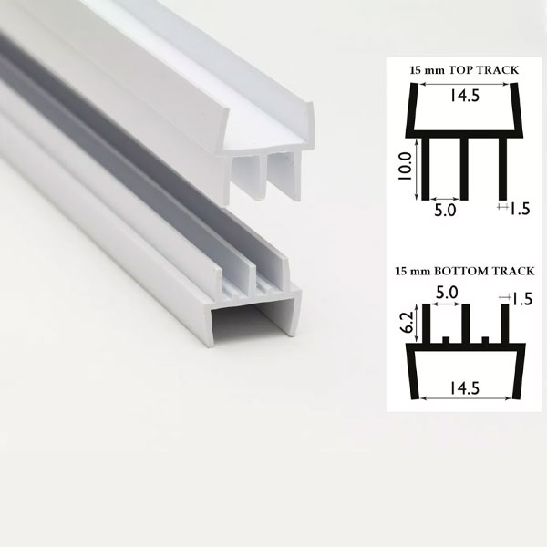 Vivarium Dual Compatibility Glass Runners Track Double Channel - 4mm Top & Bottom